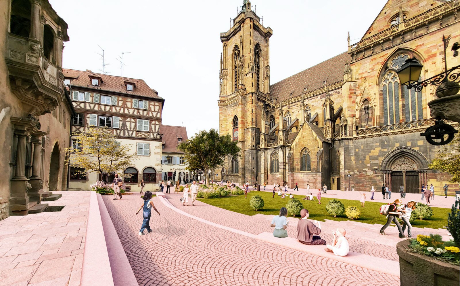 Projet de réaménagement de place de la Cathédrale par la Ville de Colmar (c)Ville de Colmar Projet de réaménagement de place de la Cathédrale par la Ville de Colmar (c)Ville de Colmar