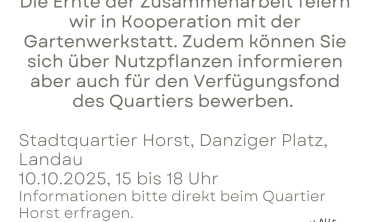 Essbares Stadtquartier Horst – Quartierszentrum Horst : 10/10/2025 15:00