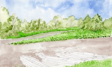 Session de croquis urbains au fil du Rhin