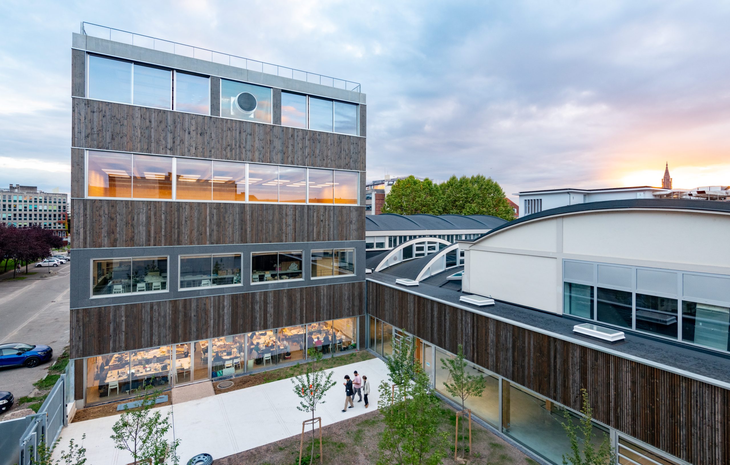 Réhabilitation-extension du bâtiment de l'école d'architecture de l'INSA Strasbourg ©Klaus Stoeber