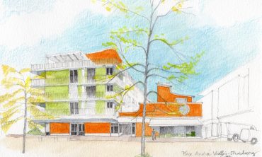 Urban Sketching durch die Gärten und Grünanlagen am Rhein