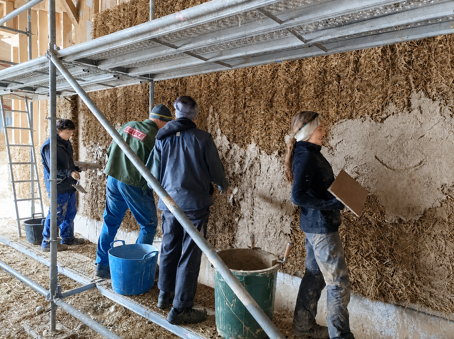 Chantier terre à l'écolieu de Boofzheim © Manuel Zaepffel – Le Gabion